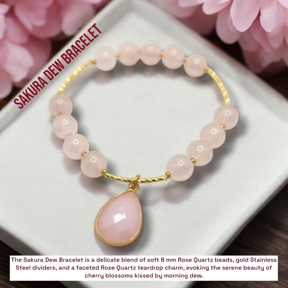 Sakura Bracelet - Pink and Gold